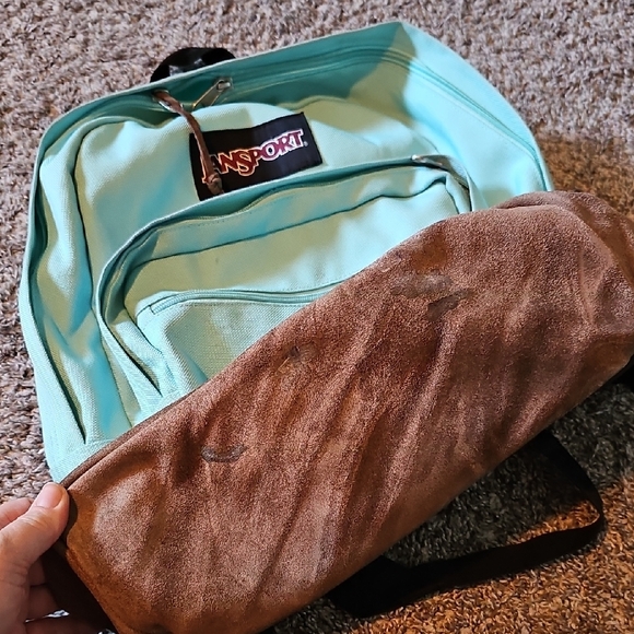 AWESOME Jansport Aqua and Brown Backpack main image 11